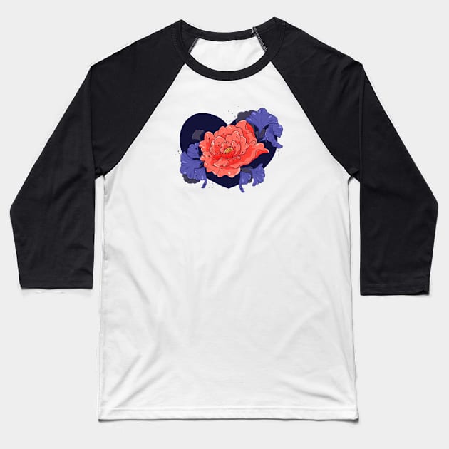 From The Bottom Of My Heart Baseball T-Shirt by carolindiamanti